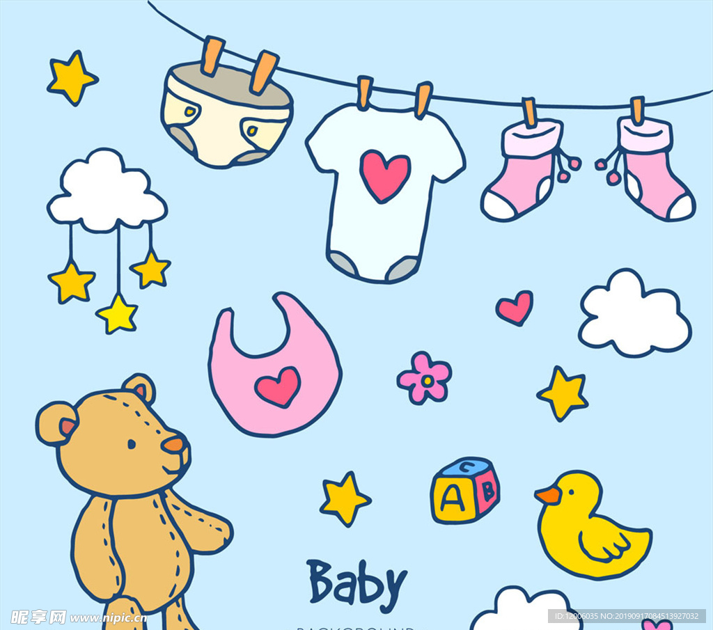 9款彩绘婴儿用品