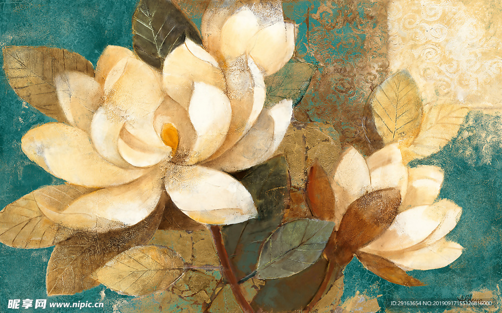 油画花