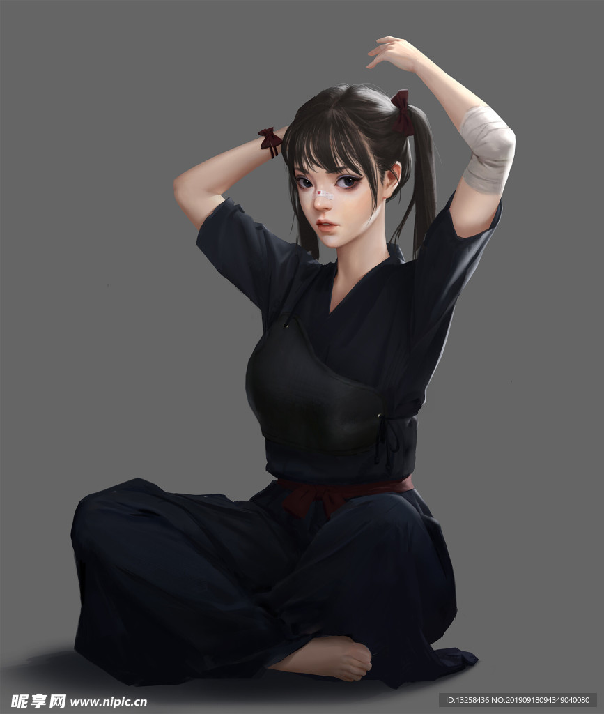 彩色卡通人物插画背景