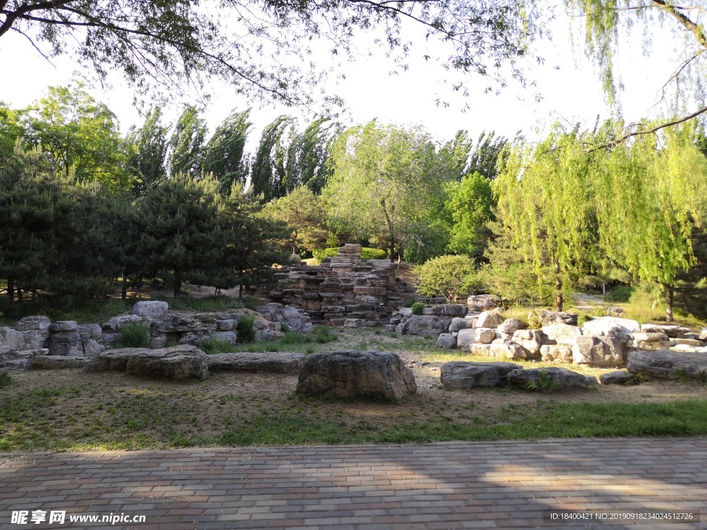 风景 山石 假山 水景 公园