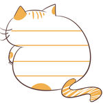 卡通便签猫咪图案