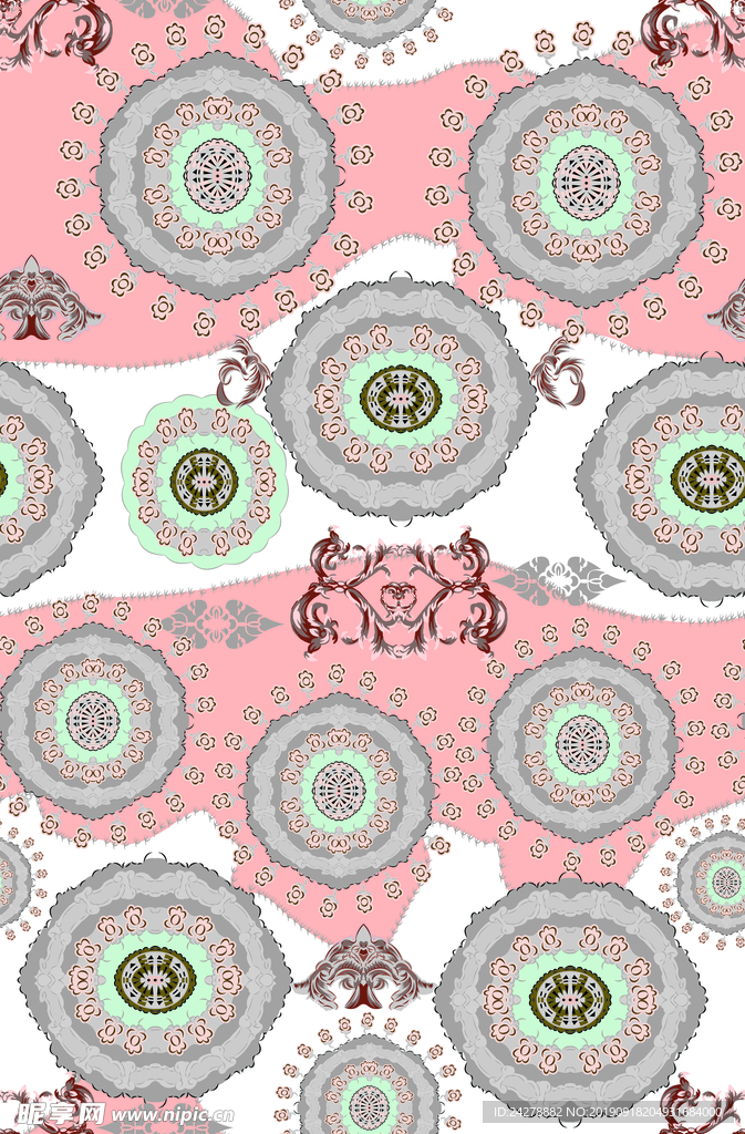 数码印花圆圈