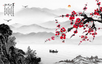 梅花背景墙