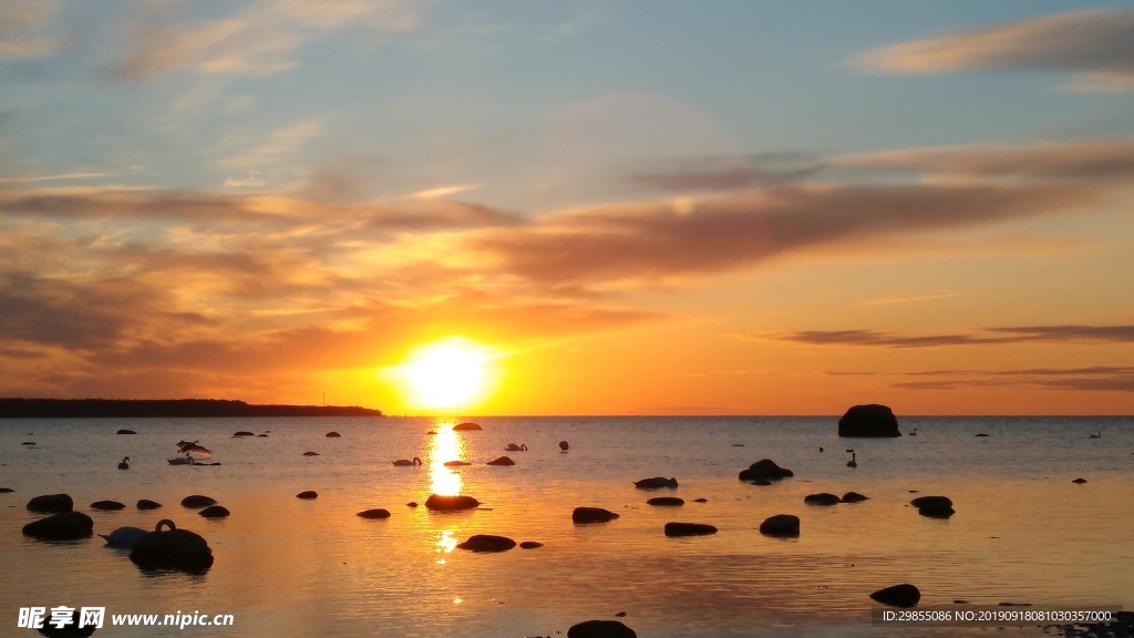 波罗的海日落景观