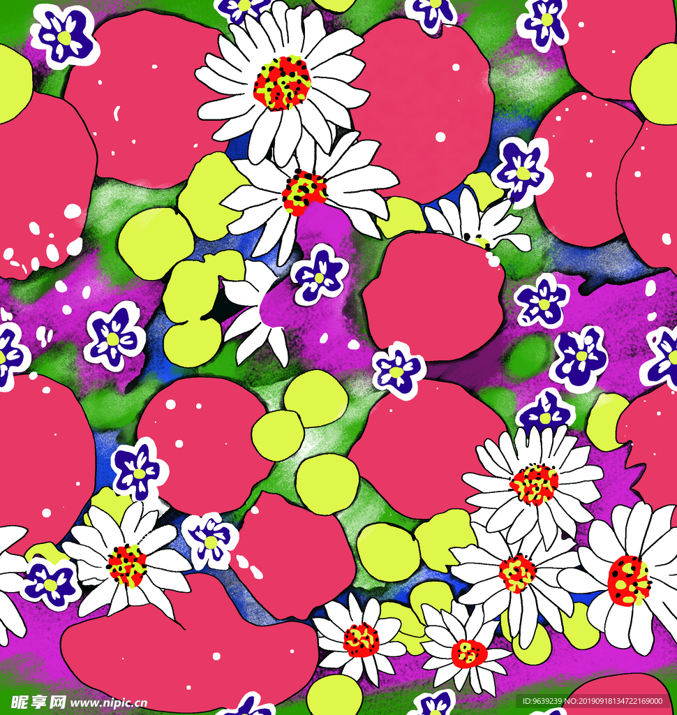 菊花 印花