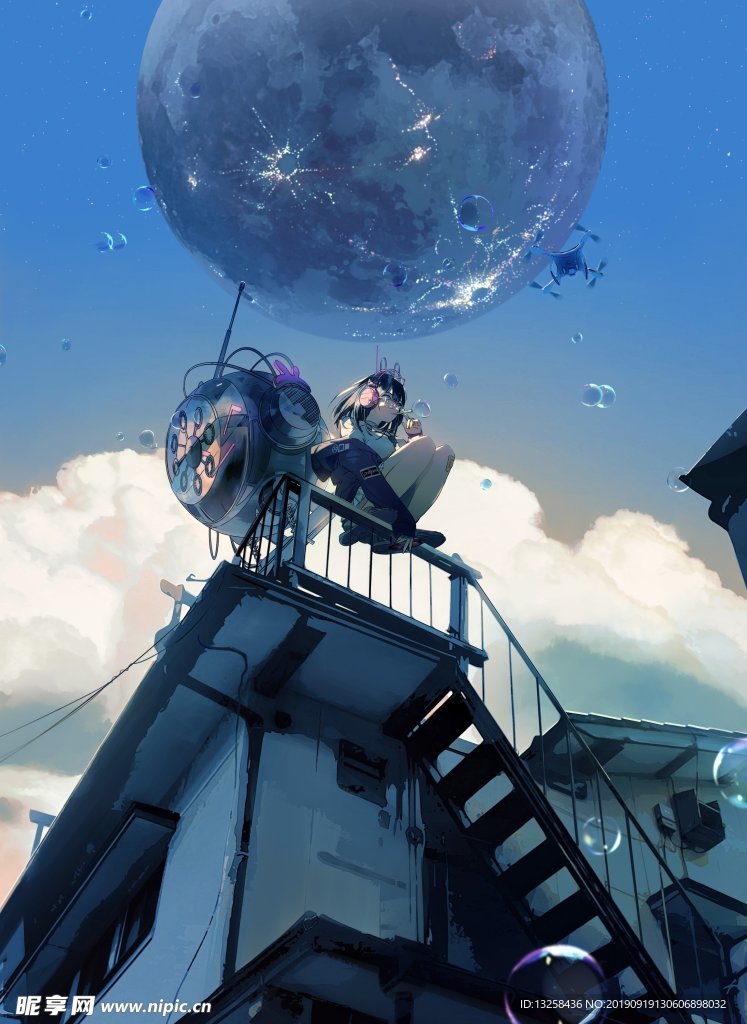 彩色卡通人物插画背景