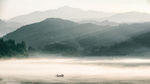中国风水乡雾气景色