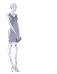 时装插画小礼服服装画效果图