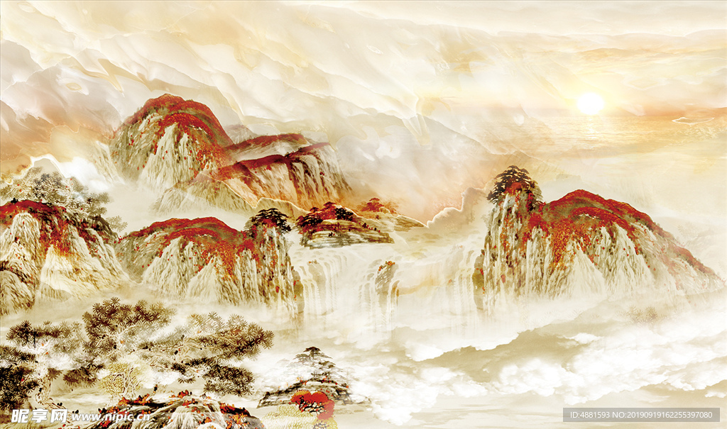 大理石背景墙