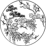 梅花印花