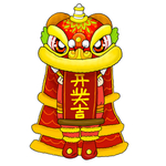卡通舞狮