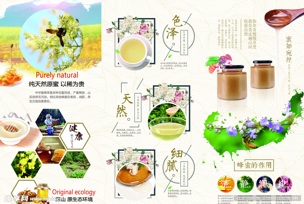 蜂蜜三折页