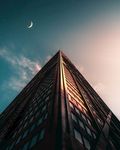 城市  楼宇 仰视 天空