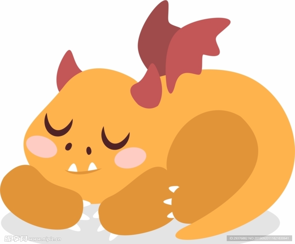黄色卡通龙