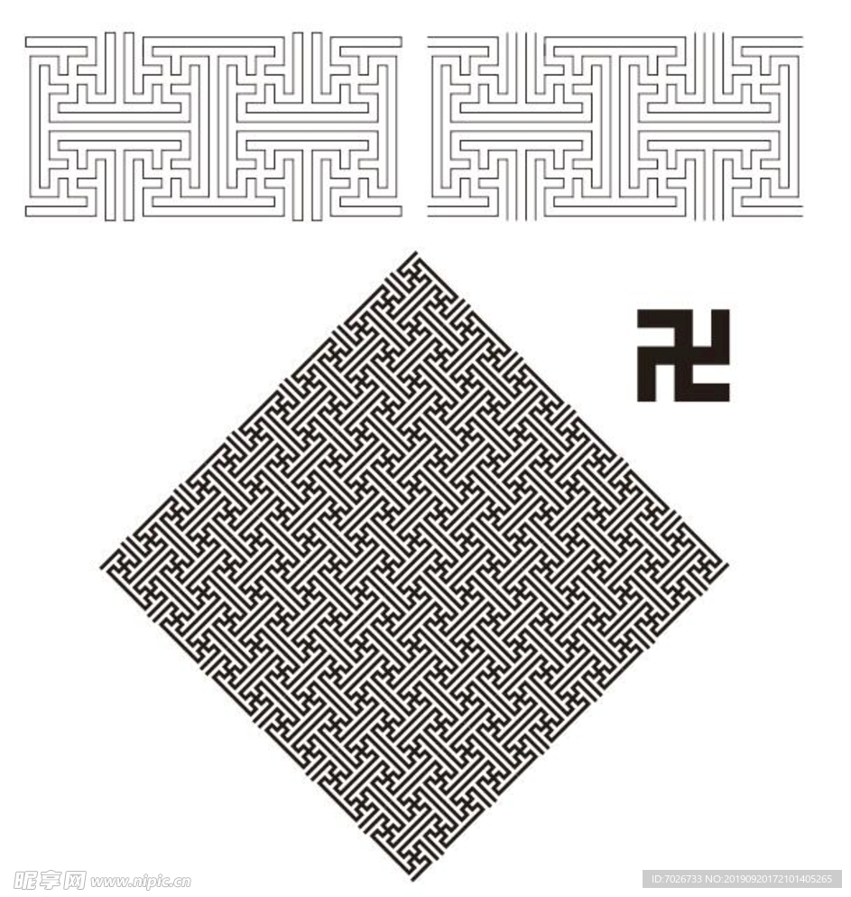 藏式万字斜万字