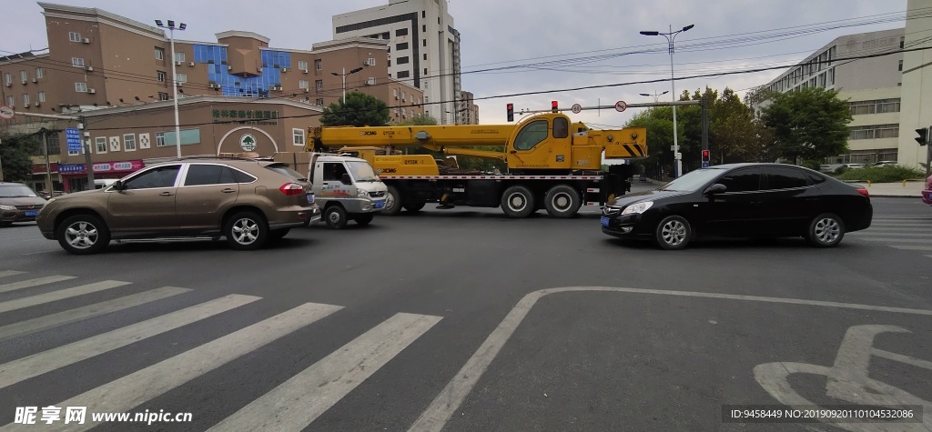 滨州 城市 十字路口 红绿灯