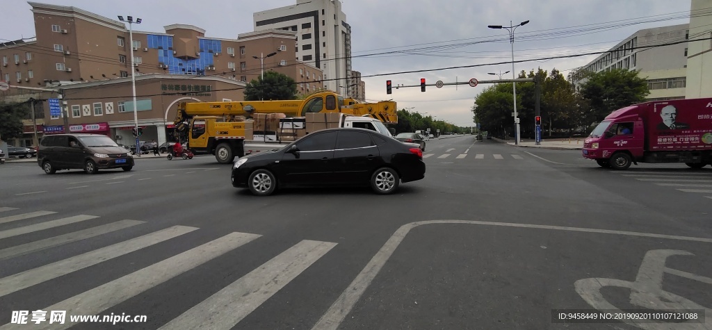 滨州 城市 十字路口 红绿灯