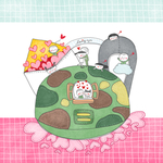甜蜜的情侣插画