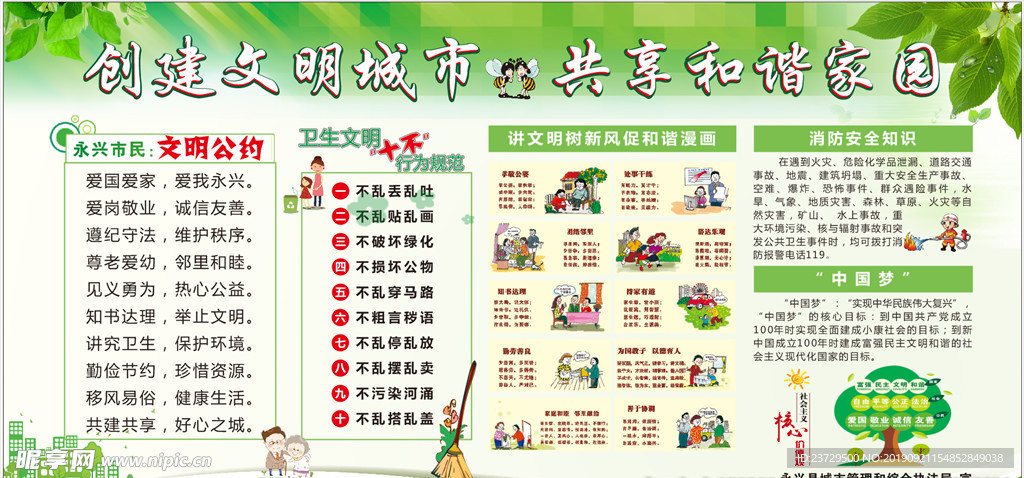 创建文明城市宣传栏