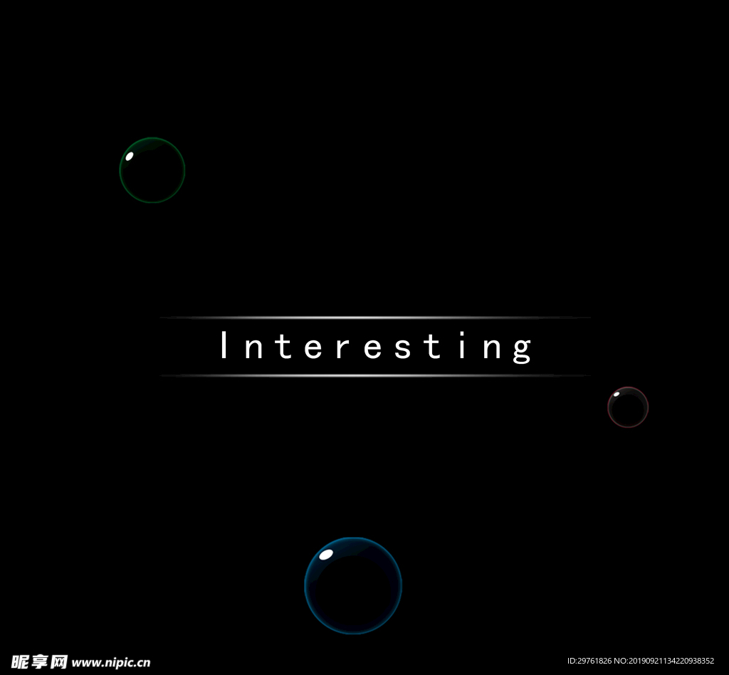 气泡文字横框