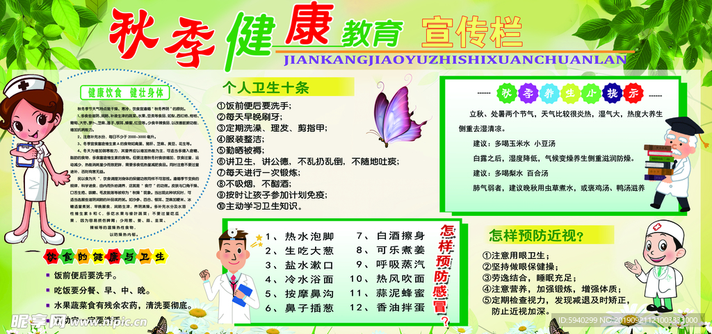 秋季健康教育宣传栏