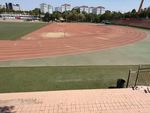 学校 校园  操场 跑道 观看