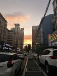 城市天际线晚霞
