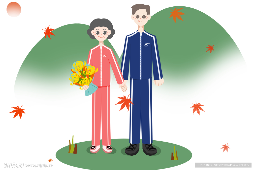 老人插画