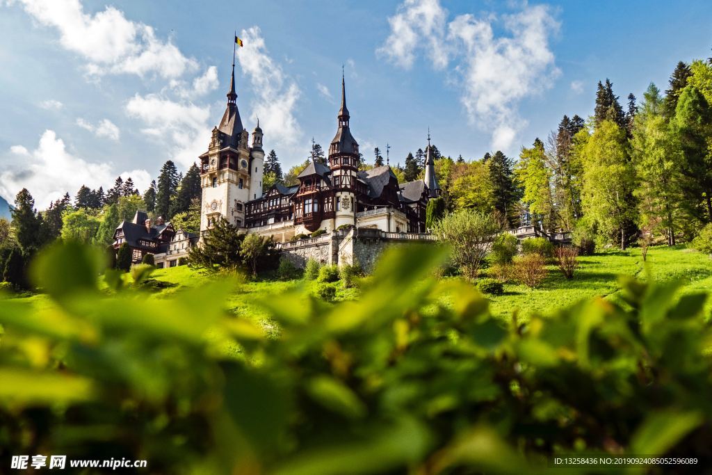 森林城堡建筑风景