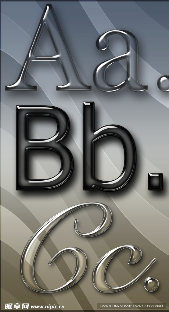 玻璃效果字