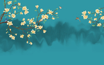 手绘花鸟