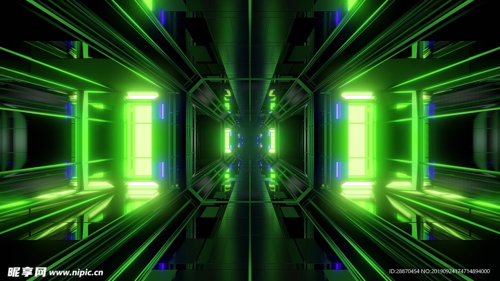 未来科幻隧道走廊