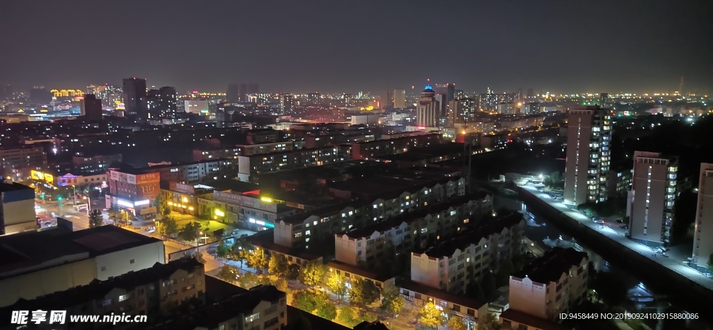 滨州市上空夜景