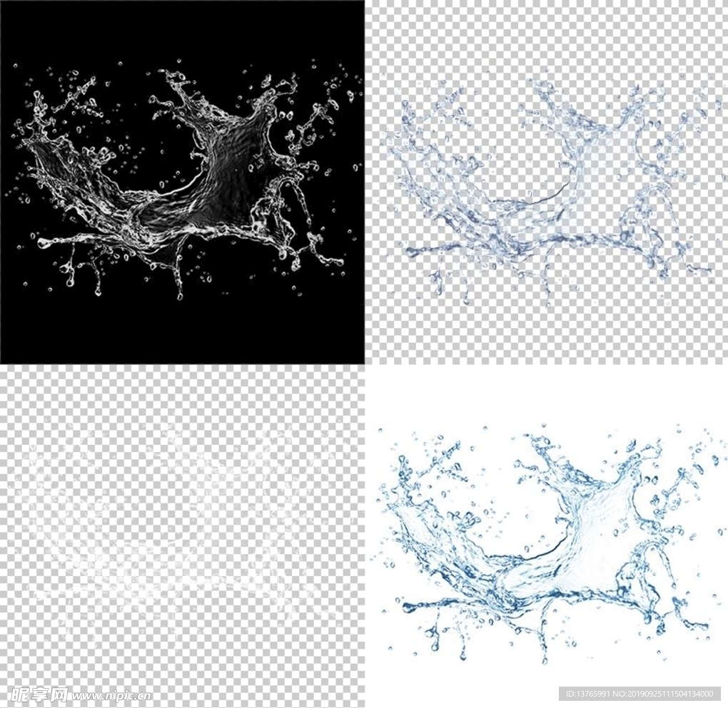 飞溅水花素材