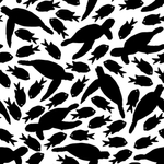 海洋生物矢量循环素材