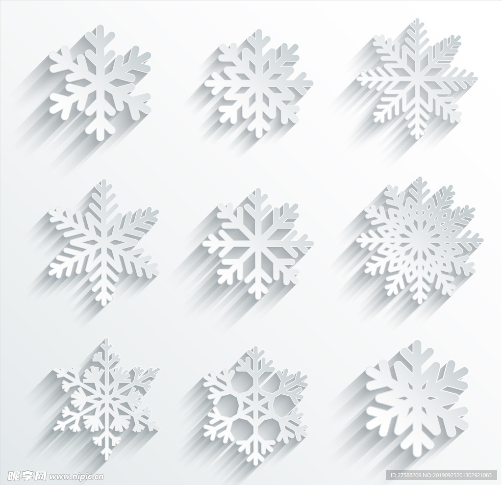 雪花矢量素材