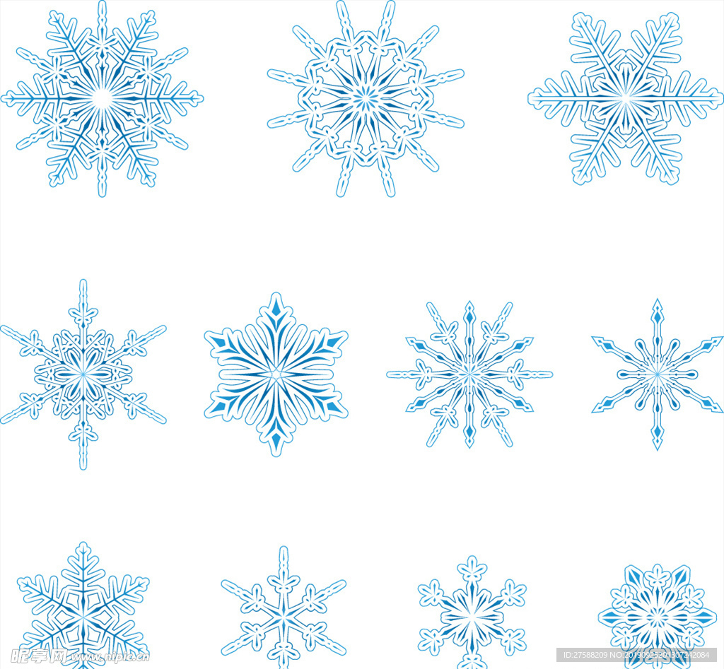 雪花矢量素材