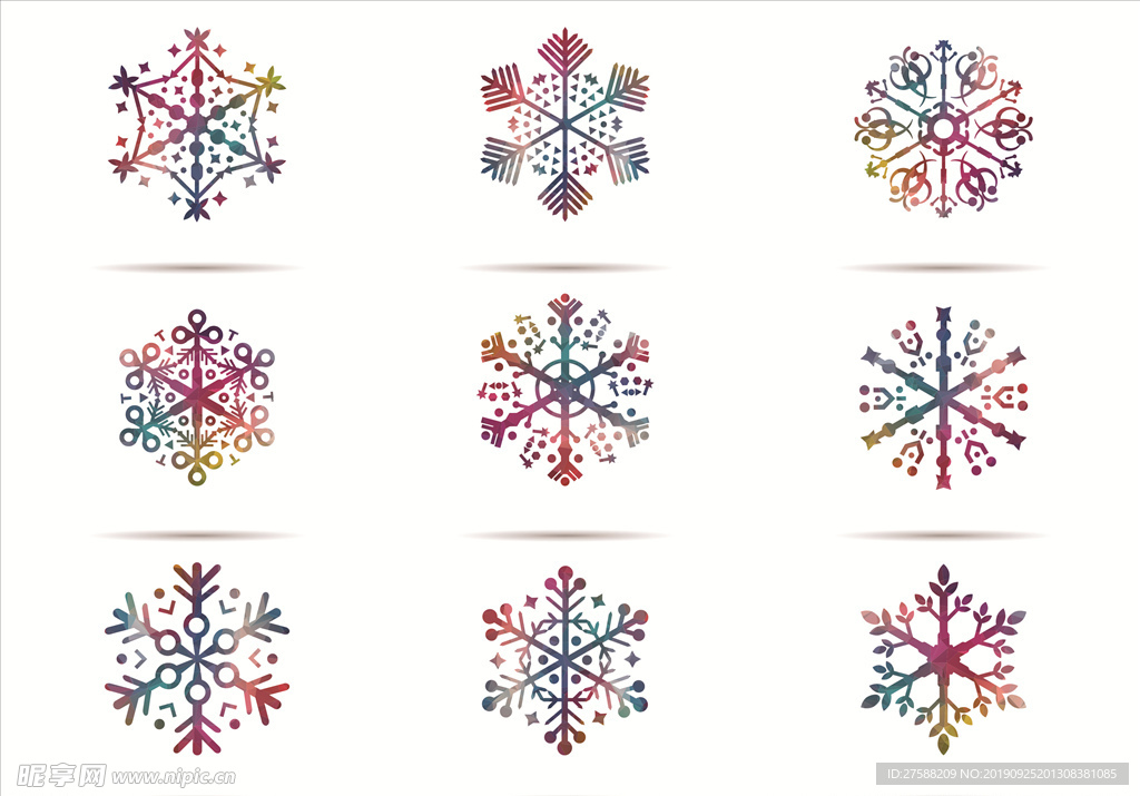 雪花矢量素材