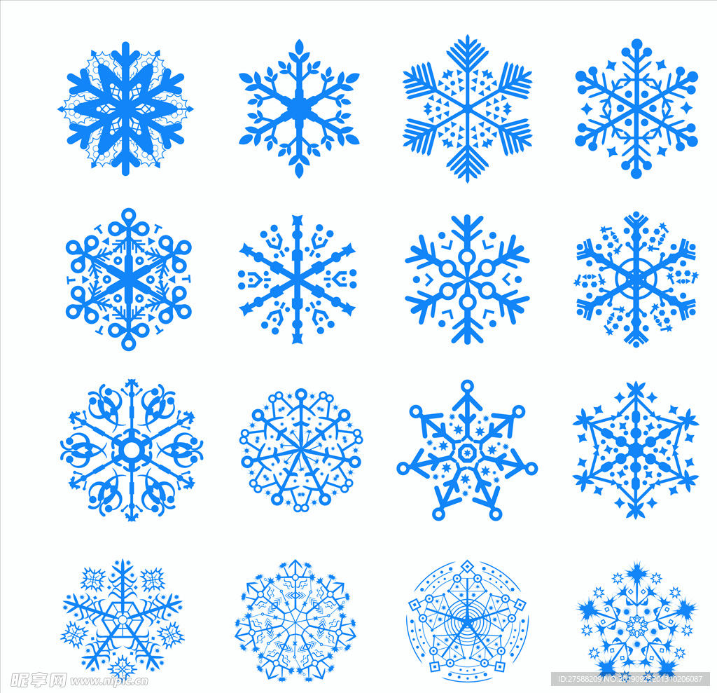 雪花矢量素材