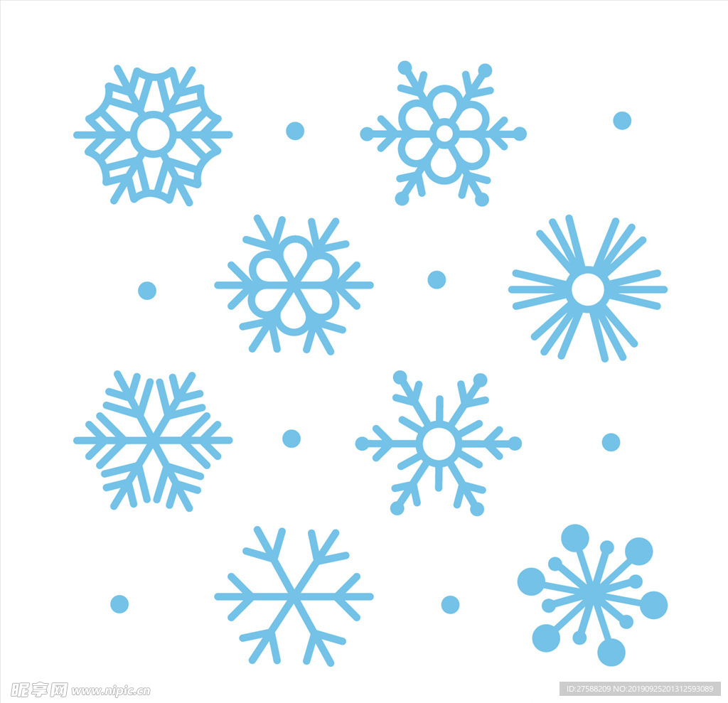 雪花矢量素材
