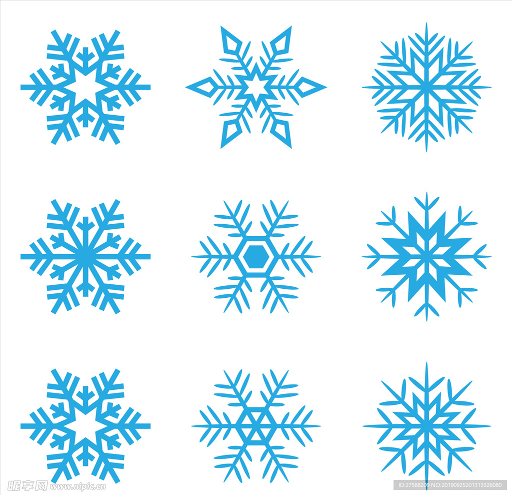 雪花矢量素材
