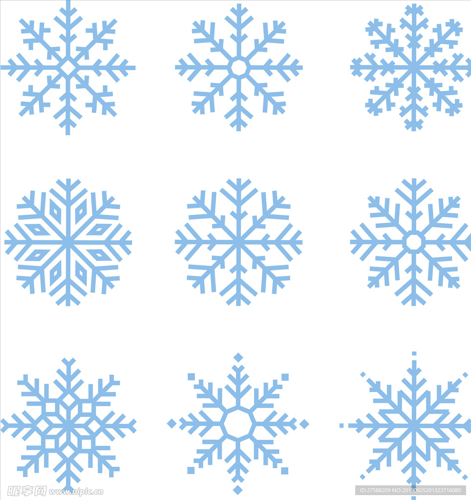 雪花矢量素材