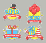4款创意2019年新年标签