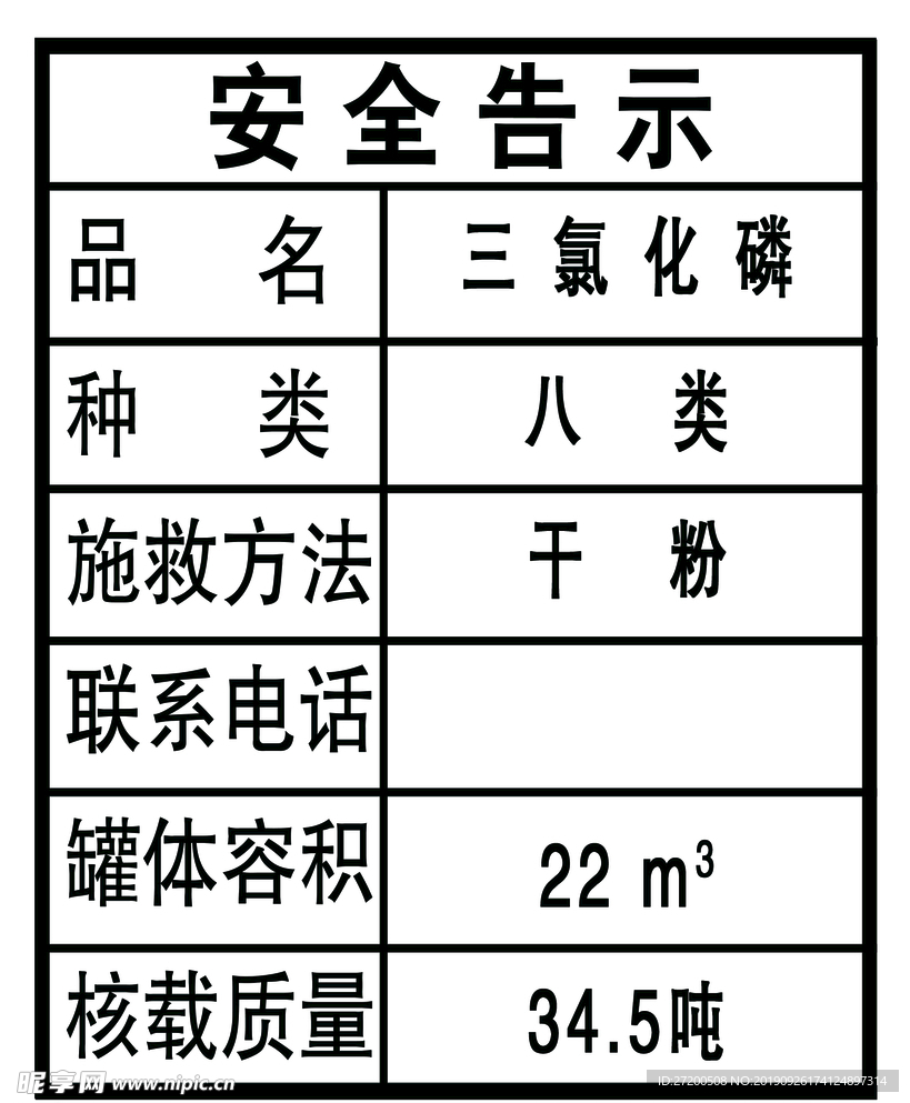 安全告示