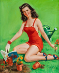 欧洲油画美女