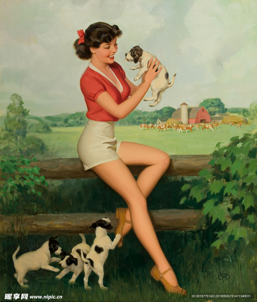 欧洲油画美女
