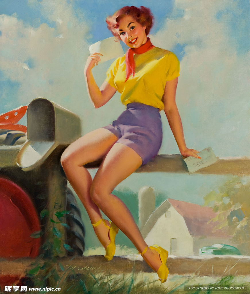 欧洲油画美女