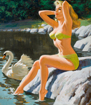 欧洲油画美女