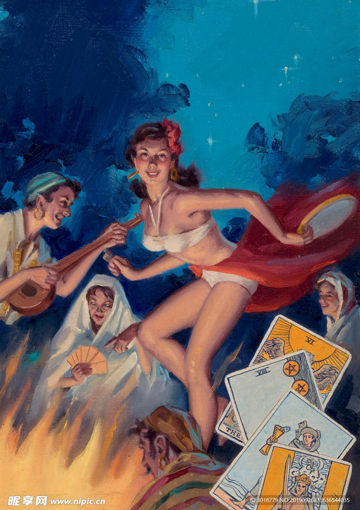 欧洲油画美女