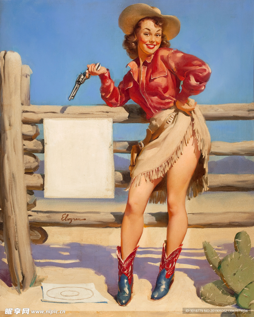 欧洲油画美女